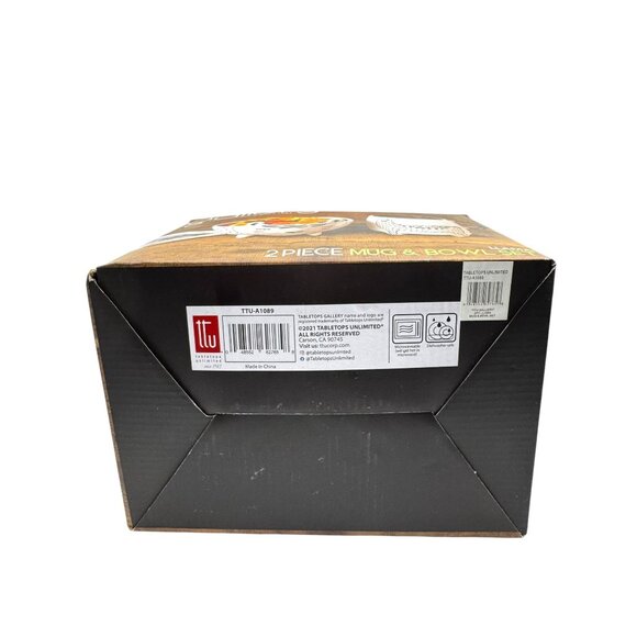 Tabletops Gallery Llama Ceramic 2 Piece Mug & Bowl Set - Picture 6 of 7